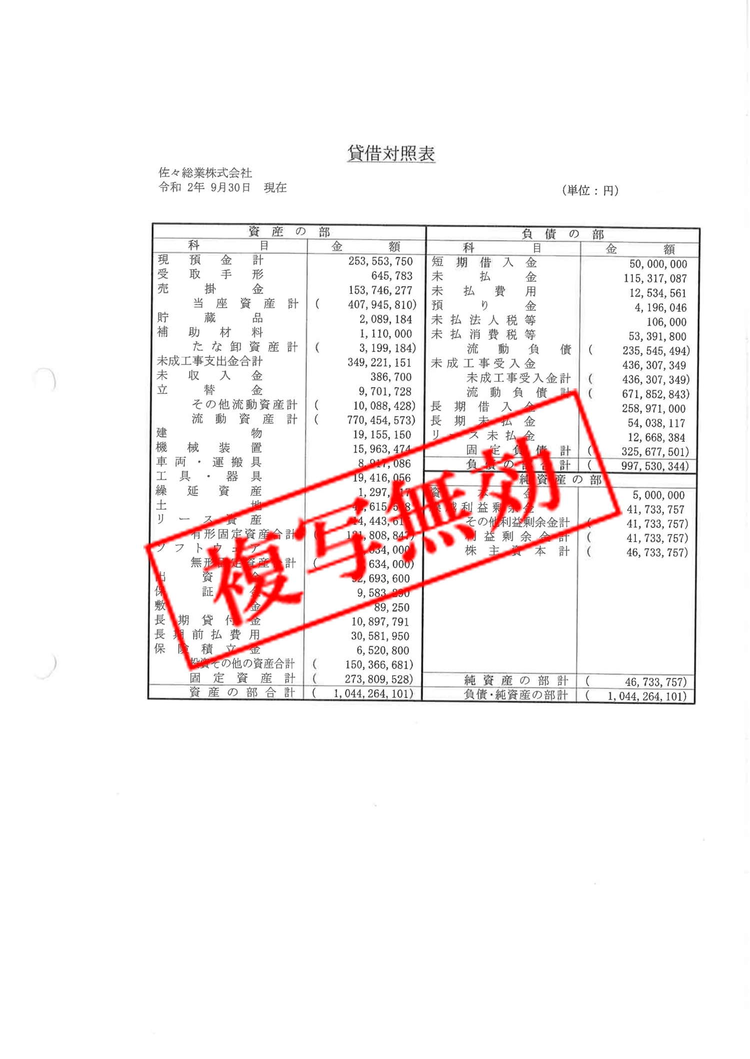 第9期決算報告書